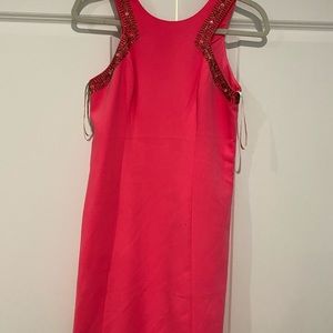 Lilly Pulitzer coral dress with beaded detail